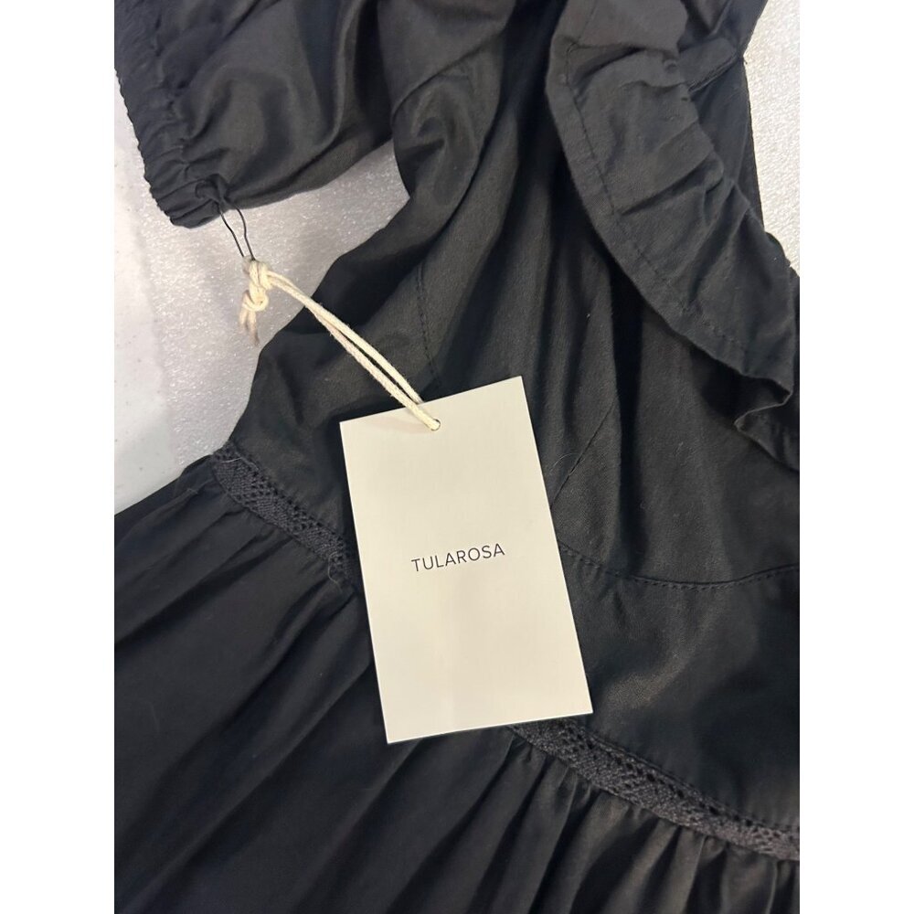 Tularosa Heather Embroidered Midi Dress Black Revolve size Petite XS 2 - Picture 9 of 10